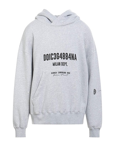 DOLCE&GABBANA Hooded sweatshirt Light grey 100% Cotton