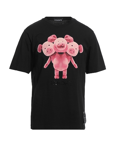 DRHOPE T-Shirt Schwarz 100% Baumwolle