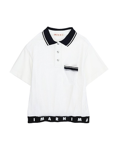 MARNI Polo shirt White 90% Cotton, 10% Elastane, Nylon, Polyester