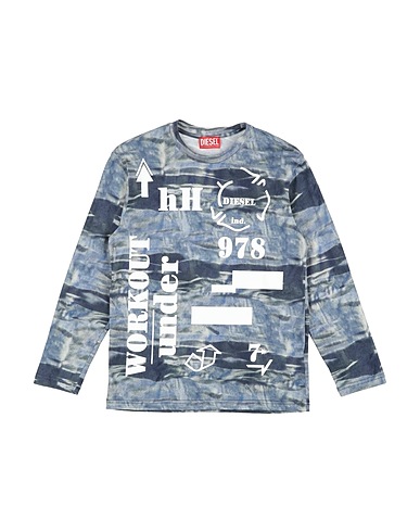 DIESEL T-shirt Slate blue 100% Cotton