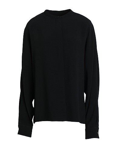 JIL SANDER Camicie e bluse tinta unita Nero 54% Viscosa, 46% Acetato