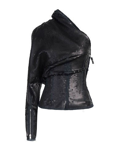 RICK OWENS Top Nero 91% Cotone, 6% Elastomultiestere, 3% Gomma