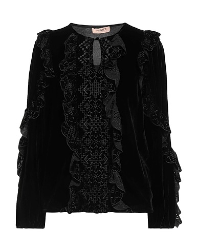 TWINSET トップス ブラック レーヨン 75% / ナイロン 25%