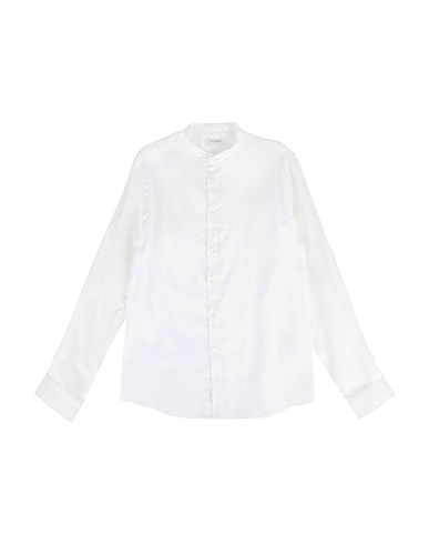 PAOLO PECORA Solid colour shirt White 100% Linen