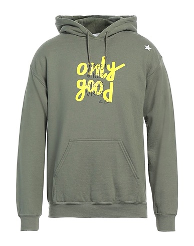 THE EDITOR Hooded track jacket  Military green 50% Cotton, 50% Polyester