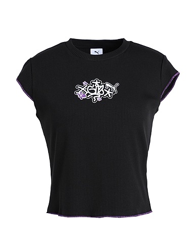 PUMA x X-GIRL T-shirt PUMA X X-GIRL Ribbed Slim Tee
 Black 56% Cotton, 40% Polyester, 4% Elastane