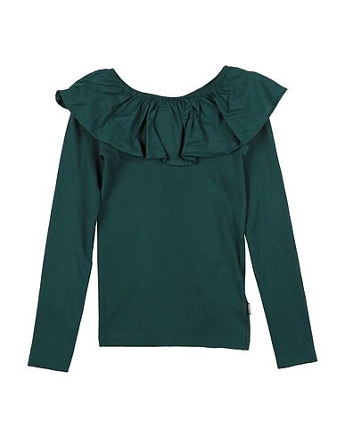 MOLO Top Verde scuro 96% Cotone organico, 4% Elastan