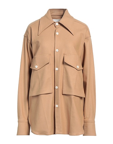 SETCHU Solid color shirts & blouses Camel 68% Virgin Wool, 25% Polyamide, 5% Cashmere, 2% Elastane