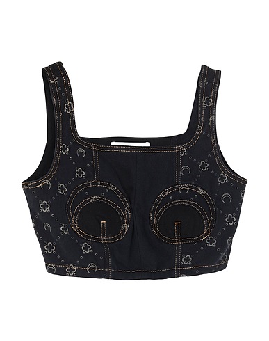 MARINE SERRE Top Black 100% Cotton