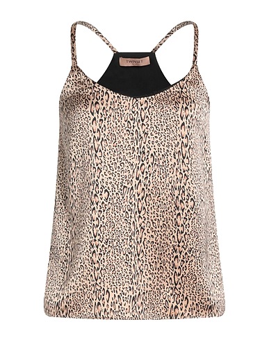TWINSET Top Beige 100% Polyester