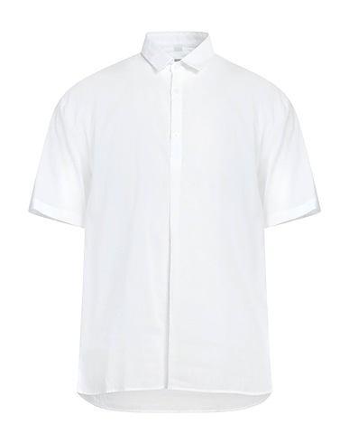 DANIELE ALESSANDRINI HOMME Solid color shirt White 100% Cotton