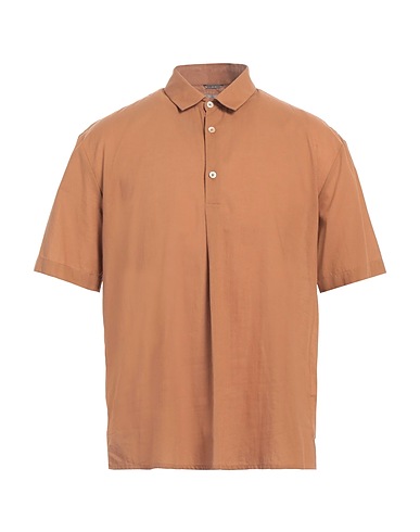 DANIELE ALESSANDRINI HOMME Chemise de couleur unie Cuir 100% Coton