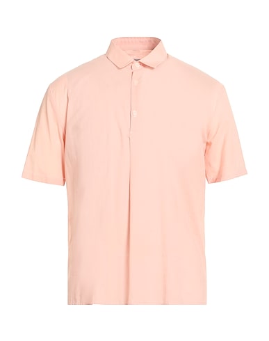 DANIELE ALESSANDRINI HOMME Solid color shirt ROSA CHIARO 100% Cotton