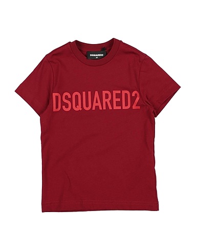 DSQUARED2 T-shirt Bordeaux 100% Cotone