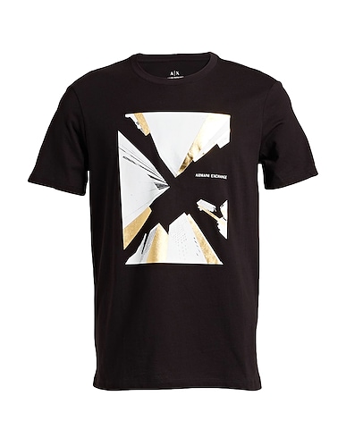 ARMANI EXCHANGE T-shirt Nero 100% Cotone