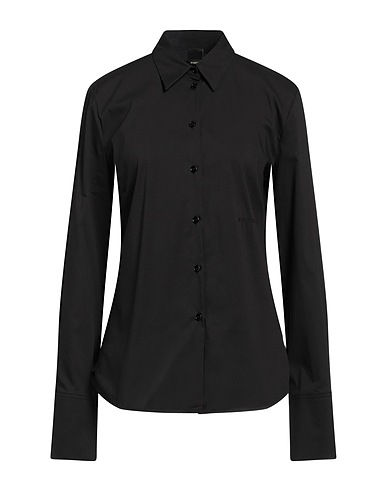 PINKO Solid colour shirts & blouses Black 79% Cotton, 18% Polyamide, 3% Elastane