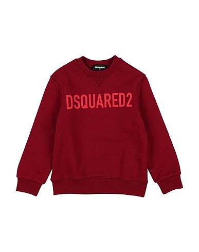 DSQUARED2 Sweatshirt Burgundy 100% Cotton, Elastane