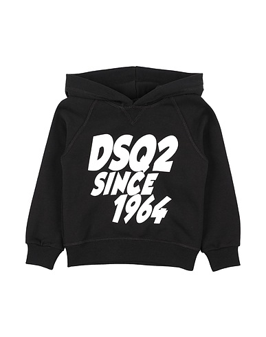 DSQUARED2 Felpa Nero 100% Cotone, Elastan