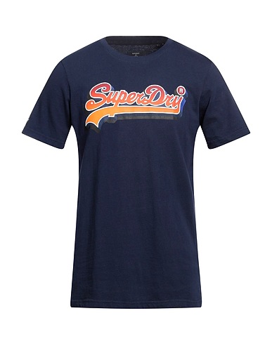 SUPERDRY T-shirt Navy blue 100% Cotton