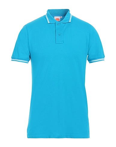 SUNDEK Polo shirt Turquoise 92% Cotton, 8% Elastane