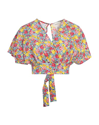 VICOLO Top Light blue 98% Cotton, 2% Elastane
