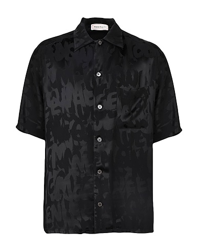 MCQUEEN Patterned shirt Black 100% Viscose