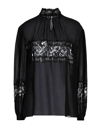 DOLCE&GABBANA Top Black 80% Silk, 13% Cotton, 6% Polyamide, 1% Viscose