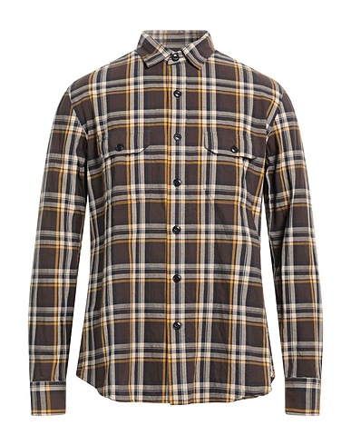 SALVATORE PICCOLO Camicia a quadri Testa di moro 100% Cotone