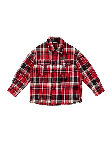 DSQUARED2 Camicia fantasia Rosso 100% Cotone