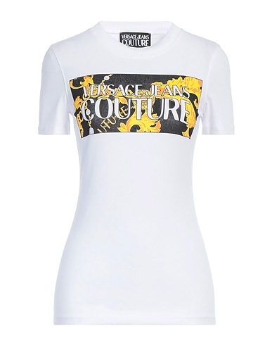 VERSACE JEANS COUTURE T-shirt White 95% Cotton, 5% Elastane