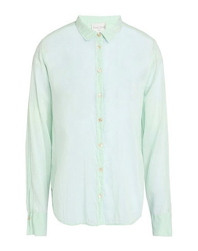 FORTE_FORTE Solid colour shirts & blouses Light green 70% Cotton, 30% Silk