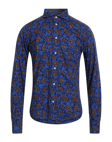 CRISTIANI Camicia fantasia Blu navy 100% Cotone