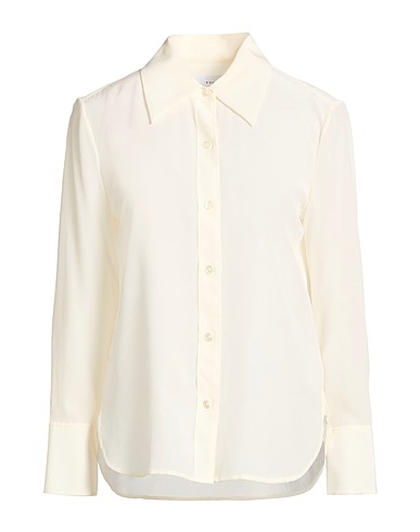 EQUIPMENT Chemises et chemisiers de couleur unie Ivoire 100% Soie