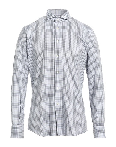 MARTIN CALDWELL Checked shirt Off white 100% Cotton