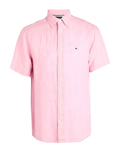 TOMMY HILFIGER Camicia in lino Rosa 100% Lino