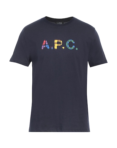 A.P.C. T-shirt Blu notte 100% Cotone