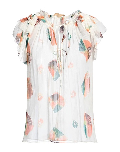 ULLA JOHNSON Silk top Ivory 100% Silk
