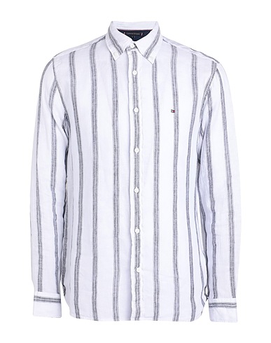 TOMMY HILFIGER Gestreiftes Hemd 100% Leinen
