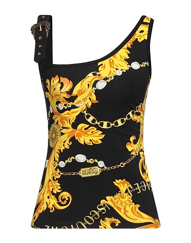 VERSACE JEANS COUTURE Top Nero 83% Cotone, 17% Elastan