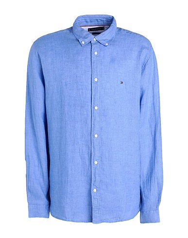 TOMMY HILFIGER Camicia in lino Blu chiaro 100% Lino