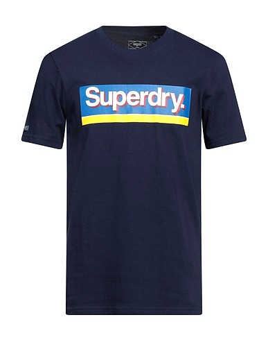 SUPERDRY T-shirt Navy blue 100% Cotton