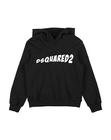 DSQUARED2 Felpa Nero 100% Cotone, Elastan