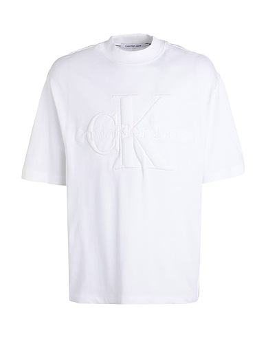 CALVIN KLEIN JEANS T-shirt Bianco 70% Cotone, 30% Viscosa