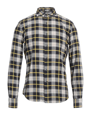 OGNUNOLASUA by CAMICETTASNOB Checked shirt Black 97% Cotton, 3% Polyamide