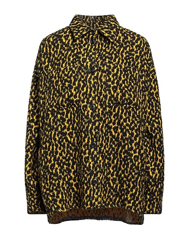 DESTIN Patterned shirts & blouses Yellow 71% Wool, 23% Polyamide, 6% Silk