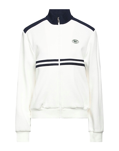 LACOSTE x SPORTY & RICH Hooded track jacket 86% Cotton, 14% Polyamide