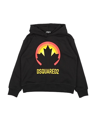 DSQUARED2 Hooded sweatshirt Black 100% Cotton, Elastane