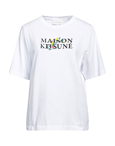 MAISON KITSUNÉ T-shirt Bianco 100% Cotone