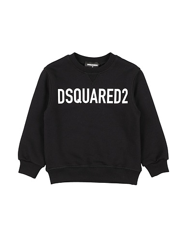 DSQUARED2 Felpa Nero 100% Cotone, Elastan