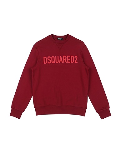 DSQUARED2 Sweatshirt Burgundy 100% Cotton, Elastane